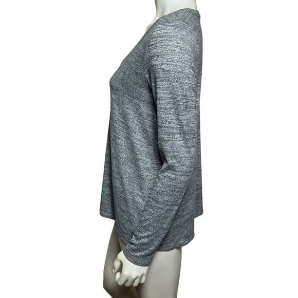 American Eagle Soft & Sexy Plush Long Sleeve Top, Size L, 95% Polyester, Grey - Picture 2 of 6